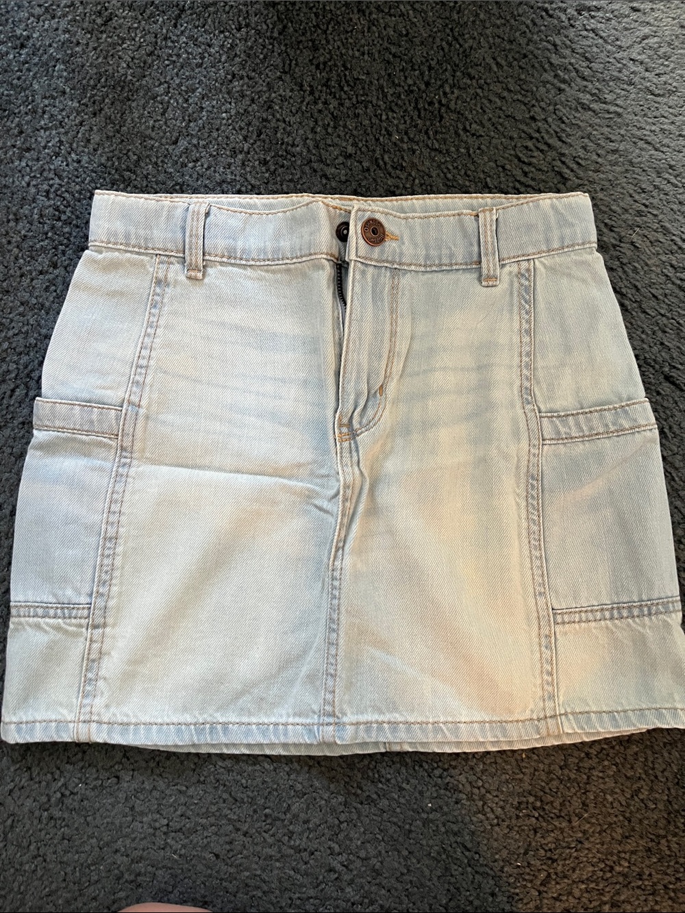 OshKosh B'gosh Light Blue Denim Cargo Mini Skirt
